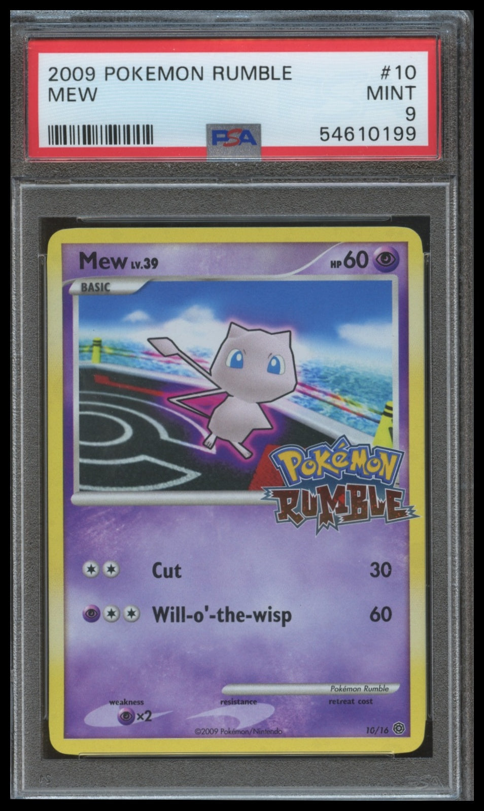 2009 Pokemon Rumble Mew #10 PSA 9