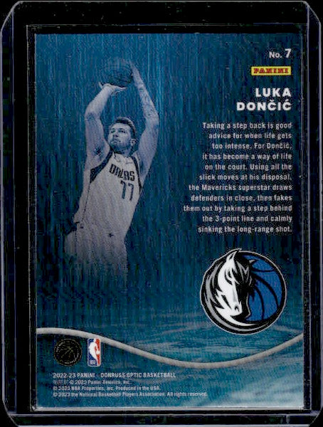 2022-23 Donruss Optic #7 Luka Doncic Raining 3s