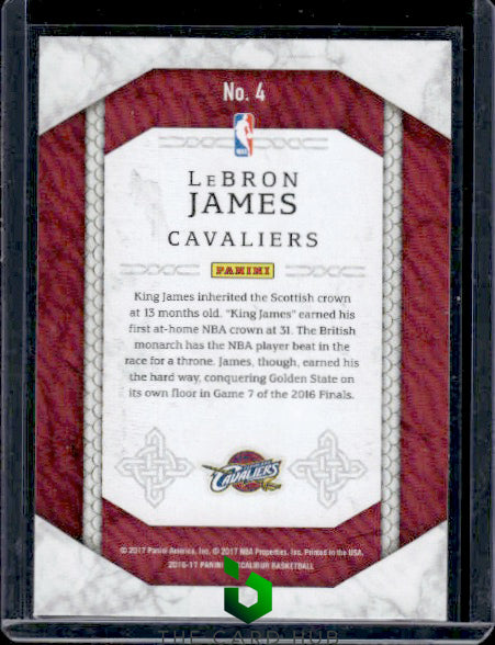 2016-17 Panini Excalibur #4 LeBron James Run the Gauntlet