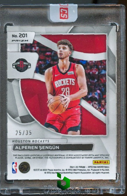 2021-22 Panini Spectra #201 Alperen Sengun Astral RPA #/35 RC