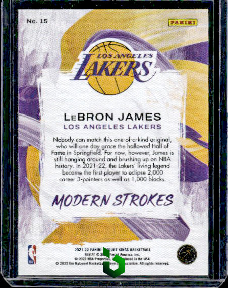 2021-22 Panini Court Kings #15 LeBron James Modern Strokes