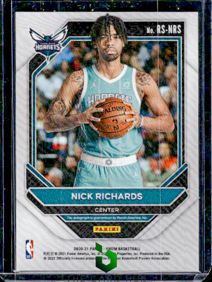 2020-21 Panini Prizm #RS-NRS Nick Richards Rookie Signatures RC