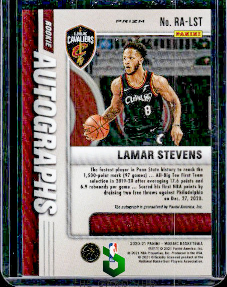 2020-21 Panini Mosaic #RA-LST Lamar Stevens Rookie Autographs Choice Fusion RC