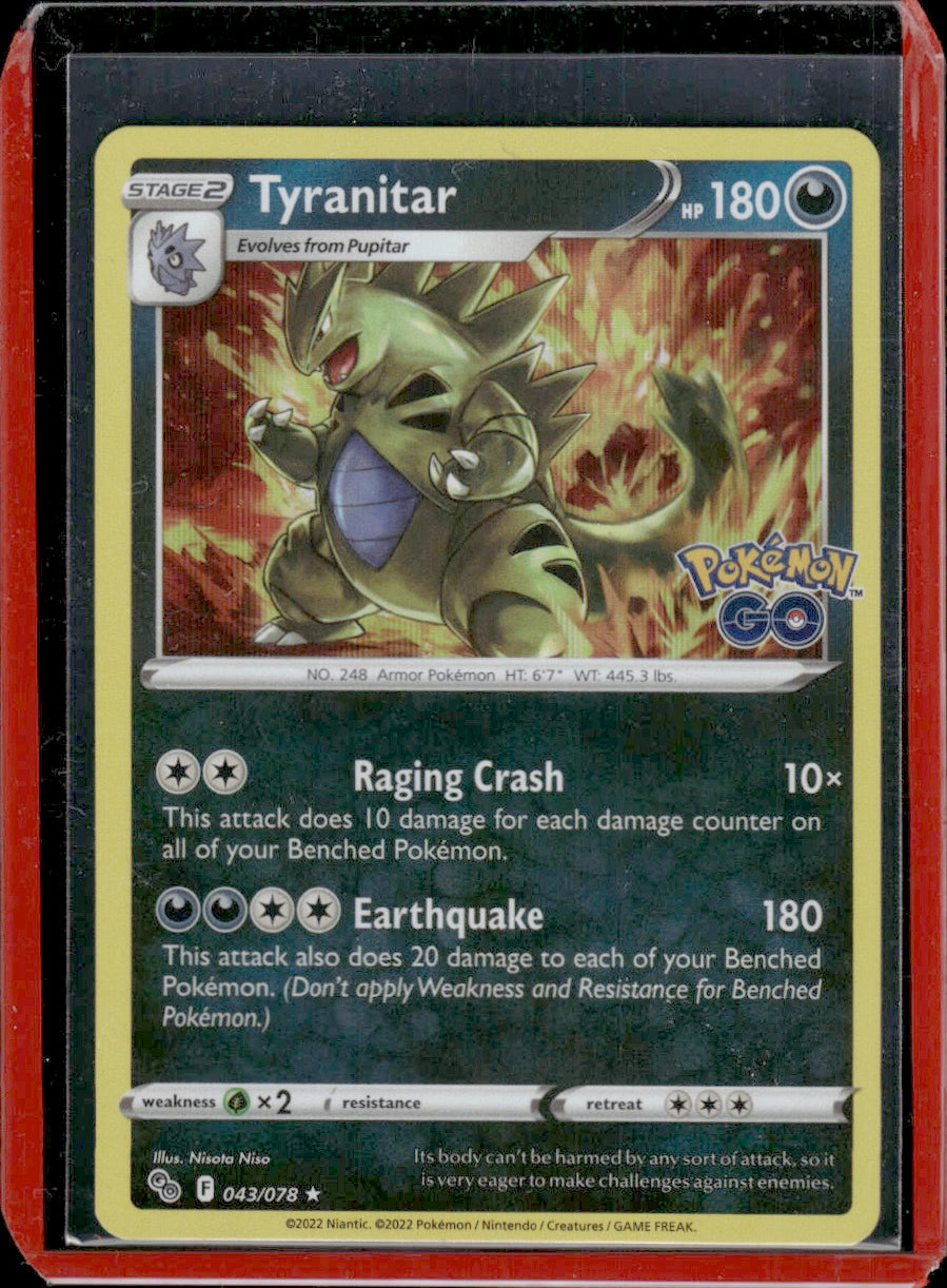 tyranitar pokemon go card Tyranitar Pokemon GO #043/078 Holo Rare – The Card Hub