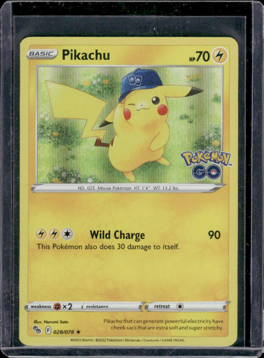 Pikachu Pokemon GO #028/078 Holo Rare The Card Hub Pikachu Pokemon GO #028/078 Holo Rare The Card Hub