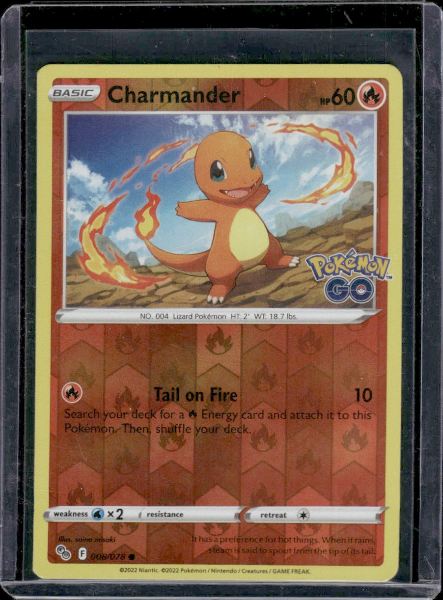 holographic charmander card Charmander Pokemon GO #008/078 Common Reverse Holo – The Card Hub
