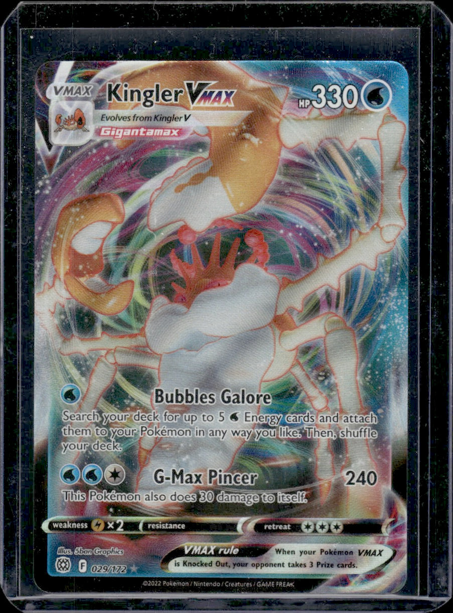 Kingler VMAX SWSH09: Brilliant Stars #029/172 Ultra Rare – The Card Hub
