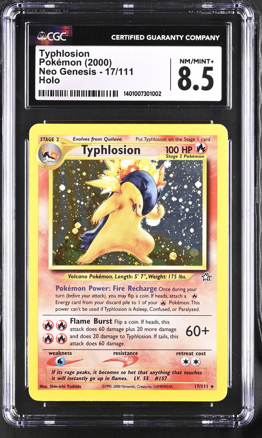 2000 Neo Genesis - Unlimited Typhlosion #17/111 Holo,Rare CGC 8.5