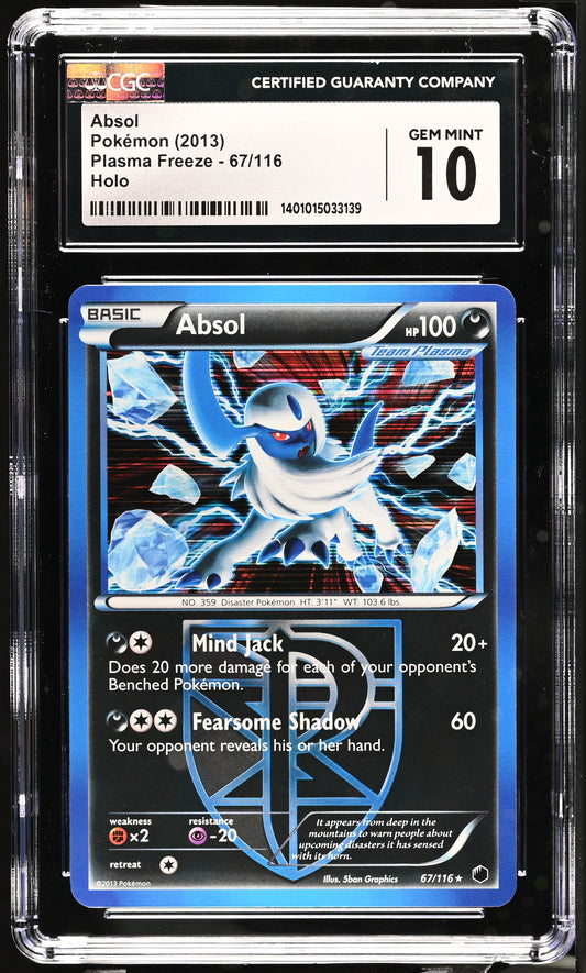 2013 Plasma Freeze Absol #67/116 Holo,Rare CGC 10