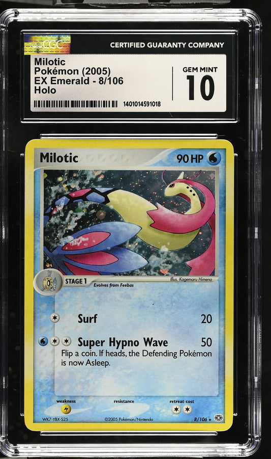 2005 EX Emerald Milotic #8/106 Holo,Rare CGC 10