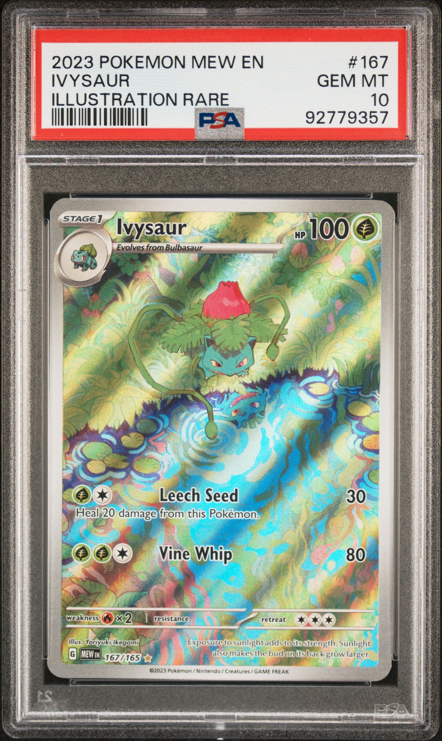 2023 Pokemon Mew En-151 Ivysaur #167 PSA 10