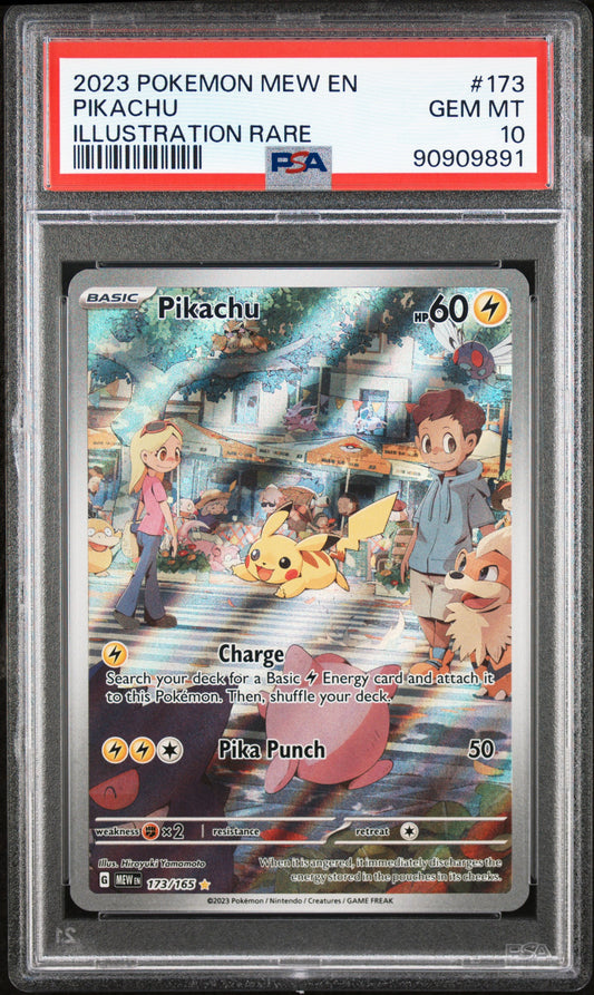 2023 Pokemon Mew En-151 Pikachu #173 PSA 10
