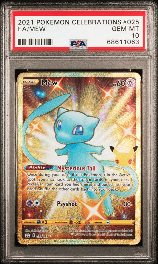 2021 Pokemon Celebrations Fa/Mew #025 PSA 10