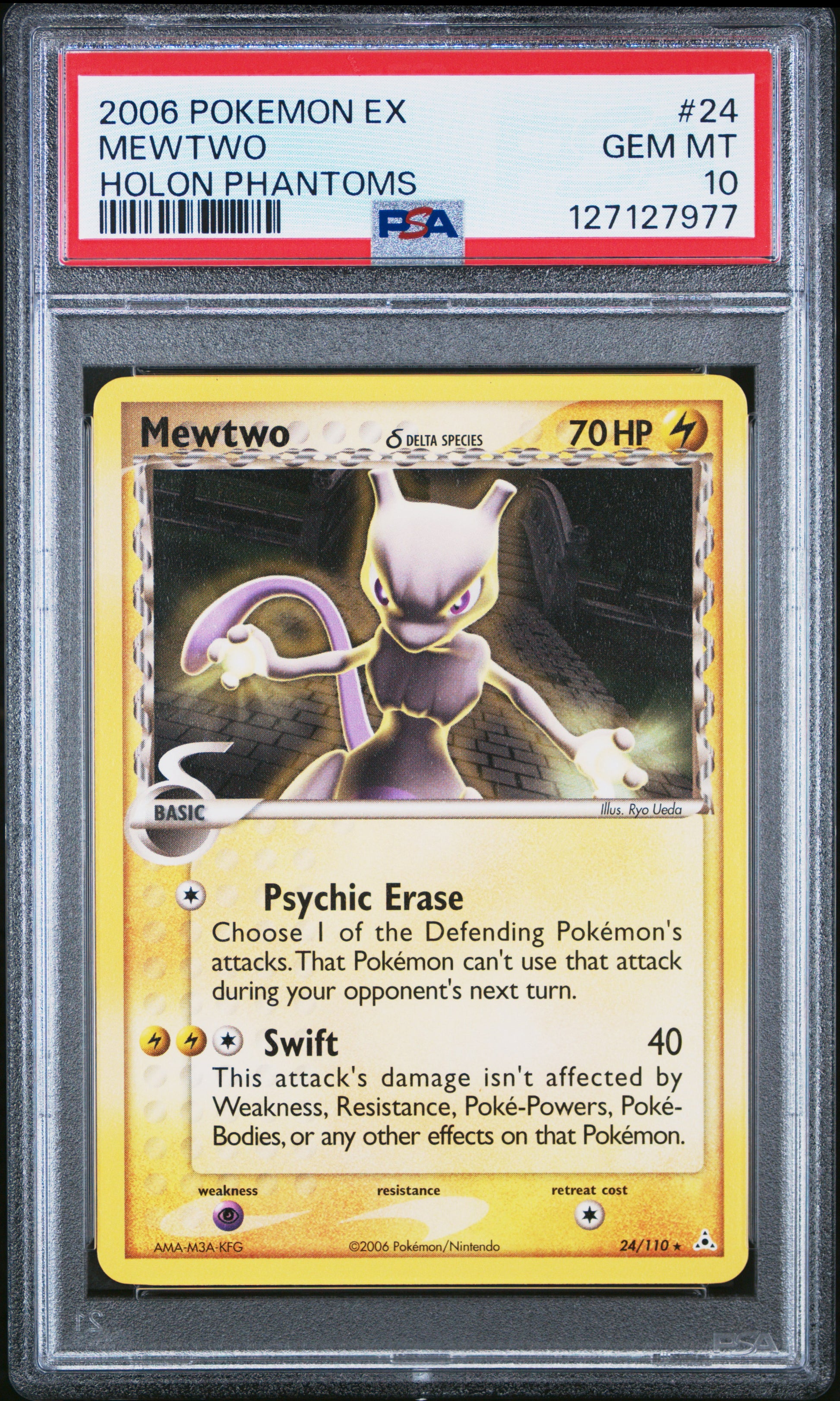 2006 Pokemon Ex Holon Phantoms Mewtwo #24 PSA 10