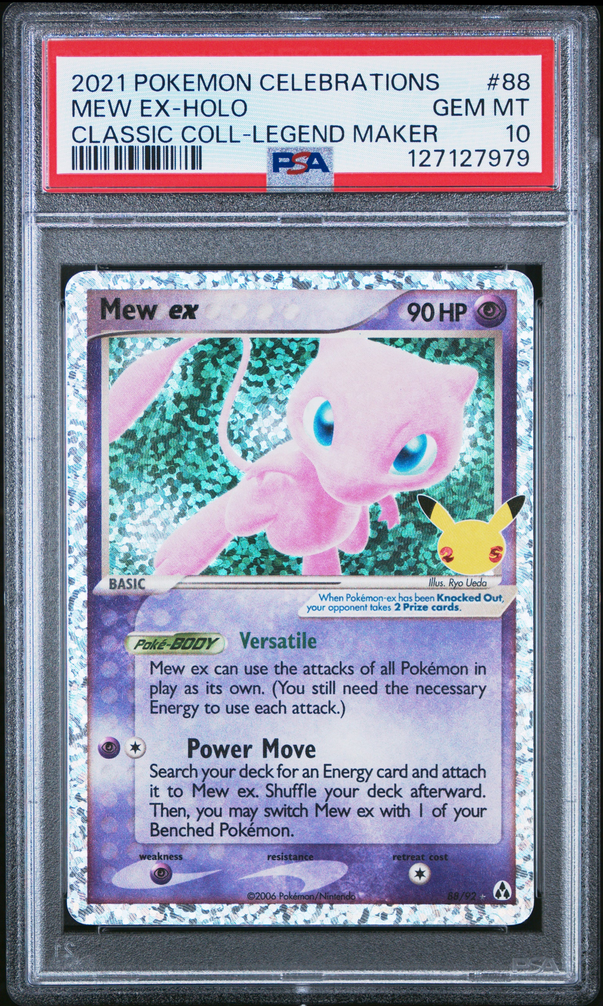 2021 Pokemon Celebrations Classic Collection Mew Ex-Holo #88 PSA 10
