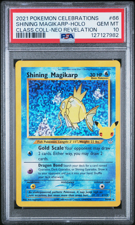2021 Pokemon Celebrations Classic Collection Shining Magikarp-Holo #66 PSA 10