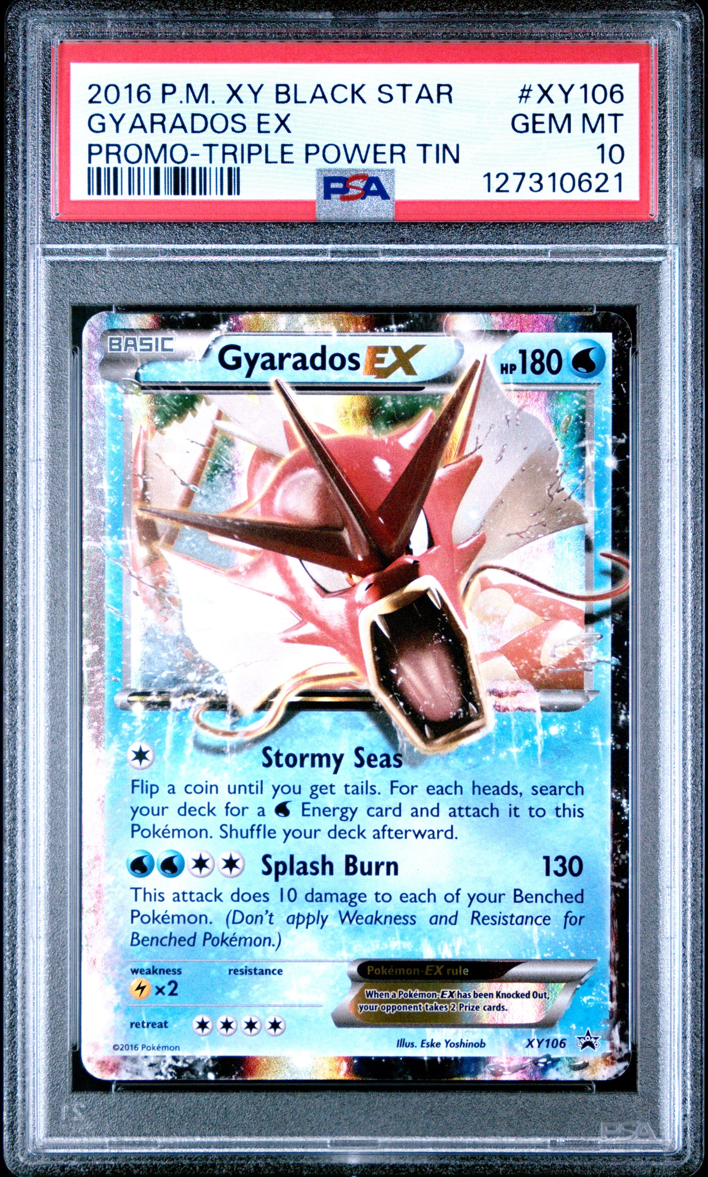 2016 Pokemon Xy Black Star Promo Gyarados Ex #XY106 PSA 10
