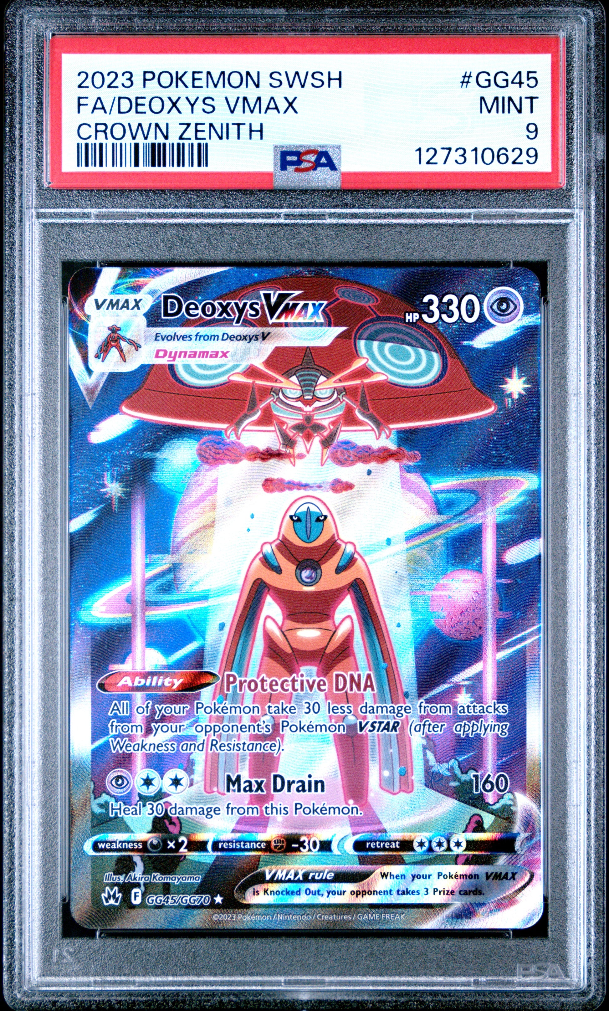 2023 Pokemon Sword And Shield Crown Zenith Fa/Deoxys Vmax #GG45 PSA 9