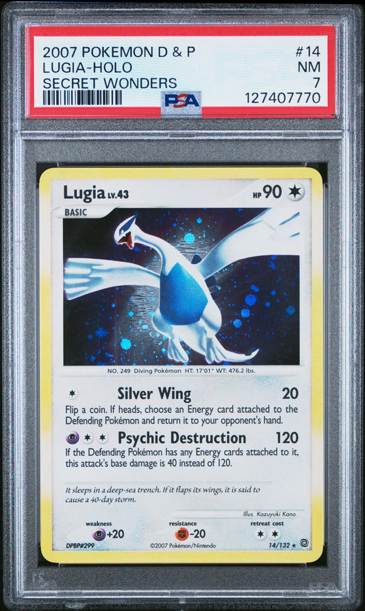 2007 Pokemon Diamond & Pearl Secret Wonders Lugia-Holo #14 PSA 7