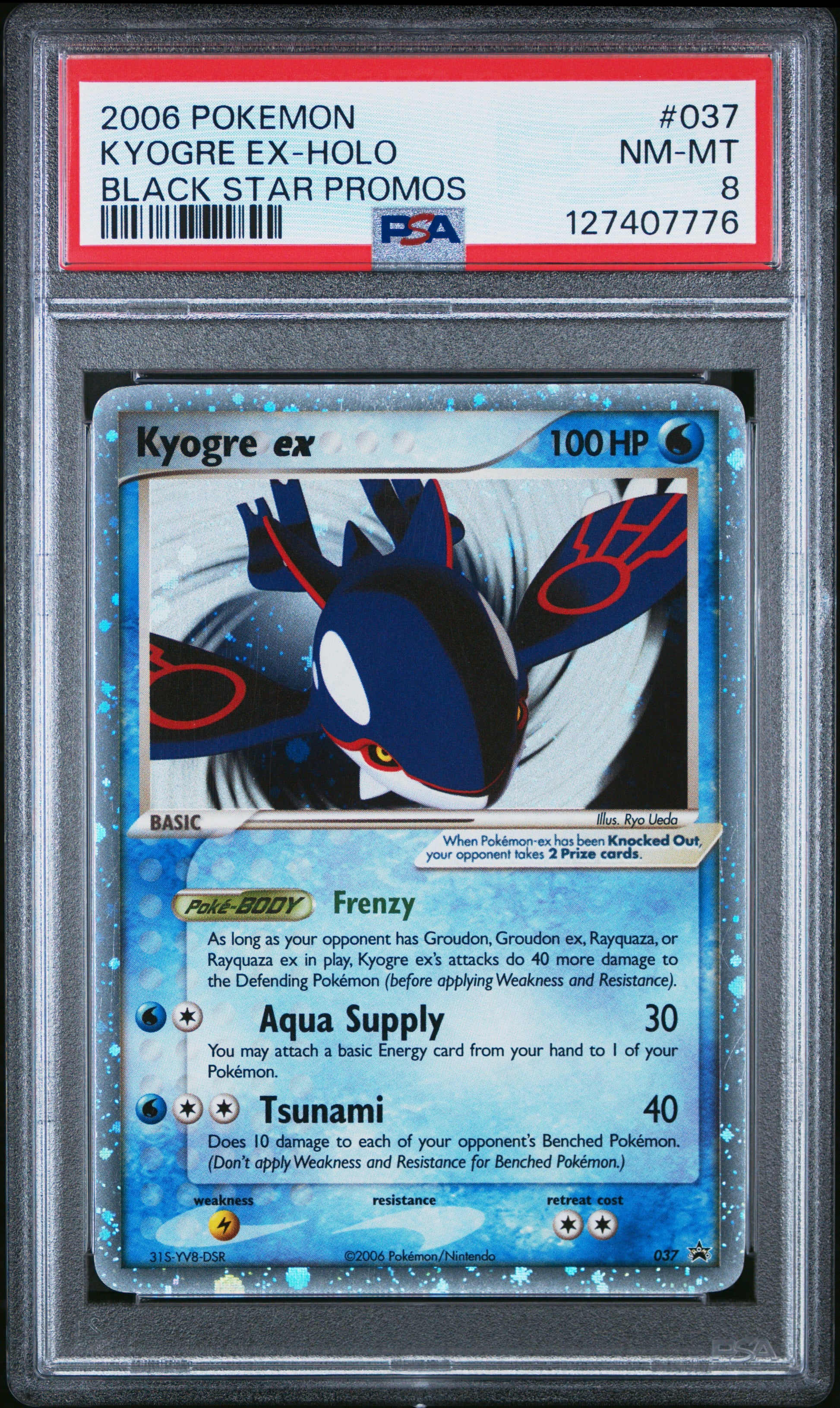 2006 Pokemon Black Star Promos Kyogre Ex-Holo #037 PSA 8