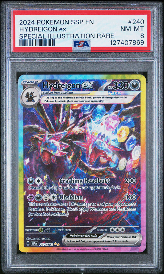 2024 Pokemon Ssp En-Surging Sparks Hydreigon Ex #240 PSA 8