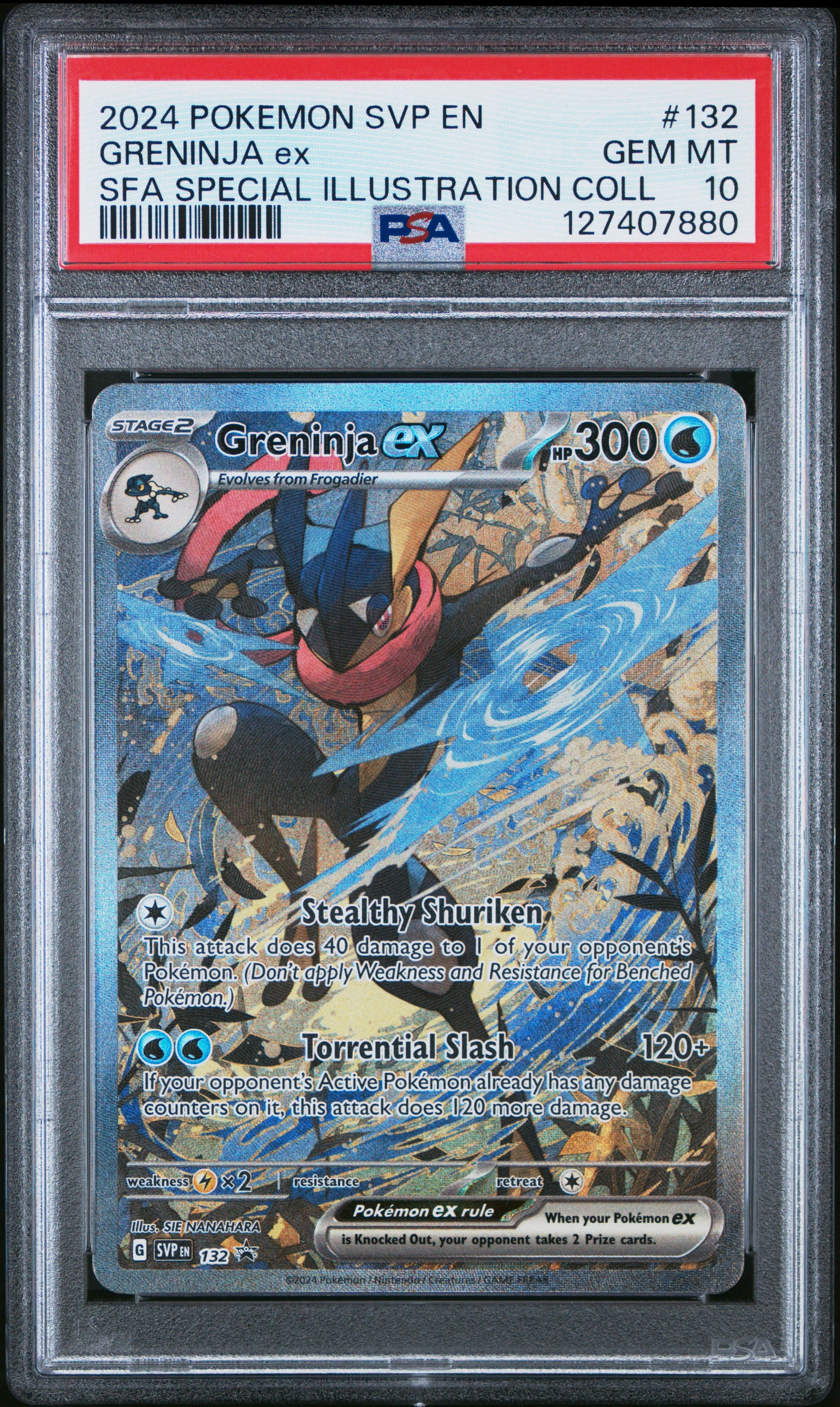 2024 Pokemon Svp En-Sv Black Star Promo Greninja Ex #132 PSA 10