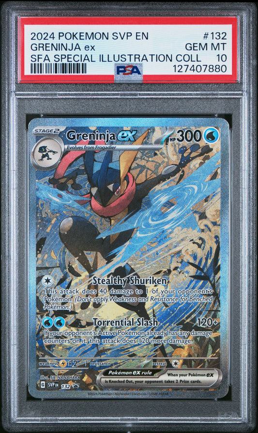 2024 Pokemon Svp En-Sv Black Star Promo Greninja Ex #132 PSA 10