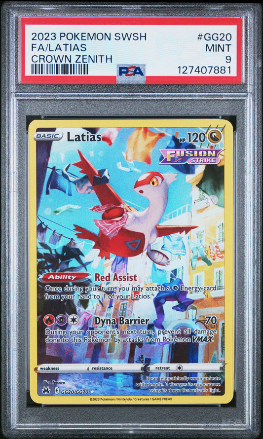 2023 Pokemon Sword And Shield Crown Zenith Fa/Latias #GG20 PSA 9
