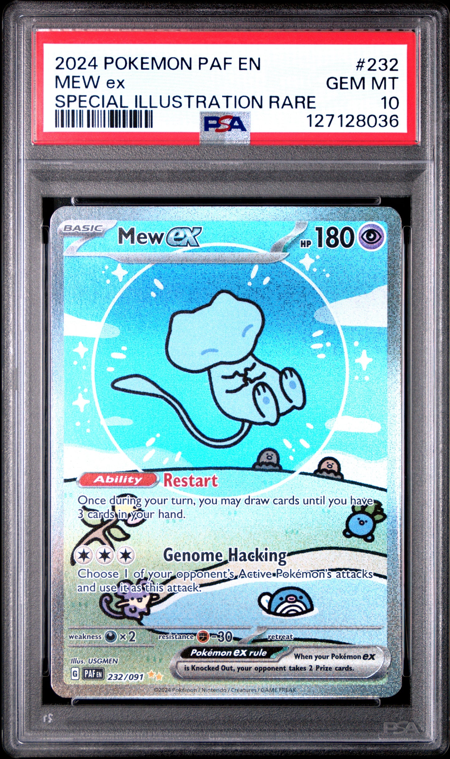 2024 Pokemon Paf En-Paldean Fates Mew Ex #232 PSA 10