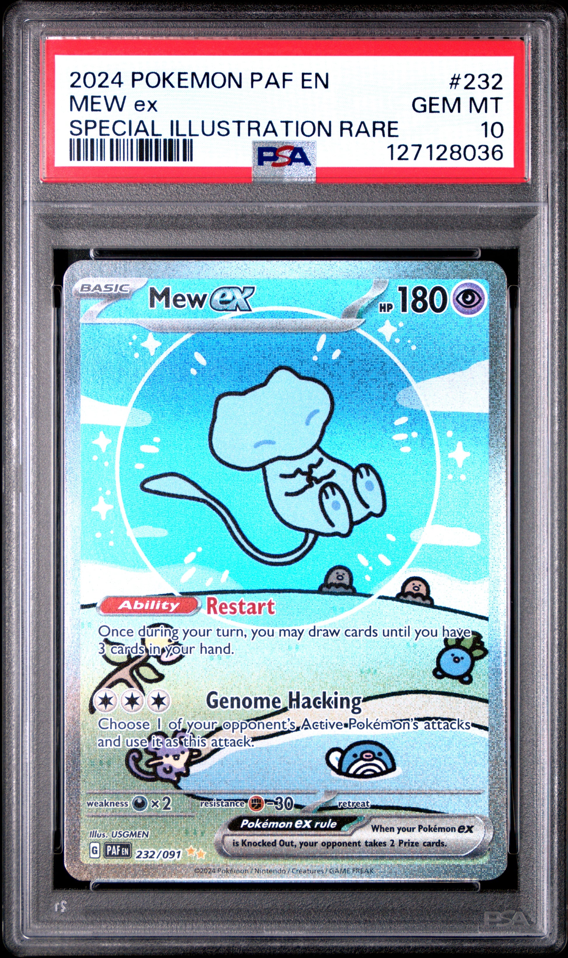 2024 Pokemon Paf En-Paldean Fates Mew Ex #232 PSA 10