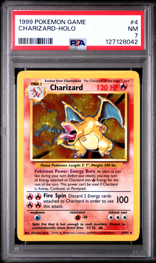 1999 Pokemon Game Charizard-Holo #4 PSA 7