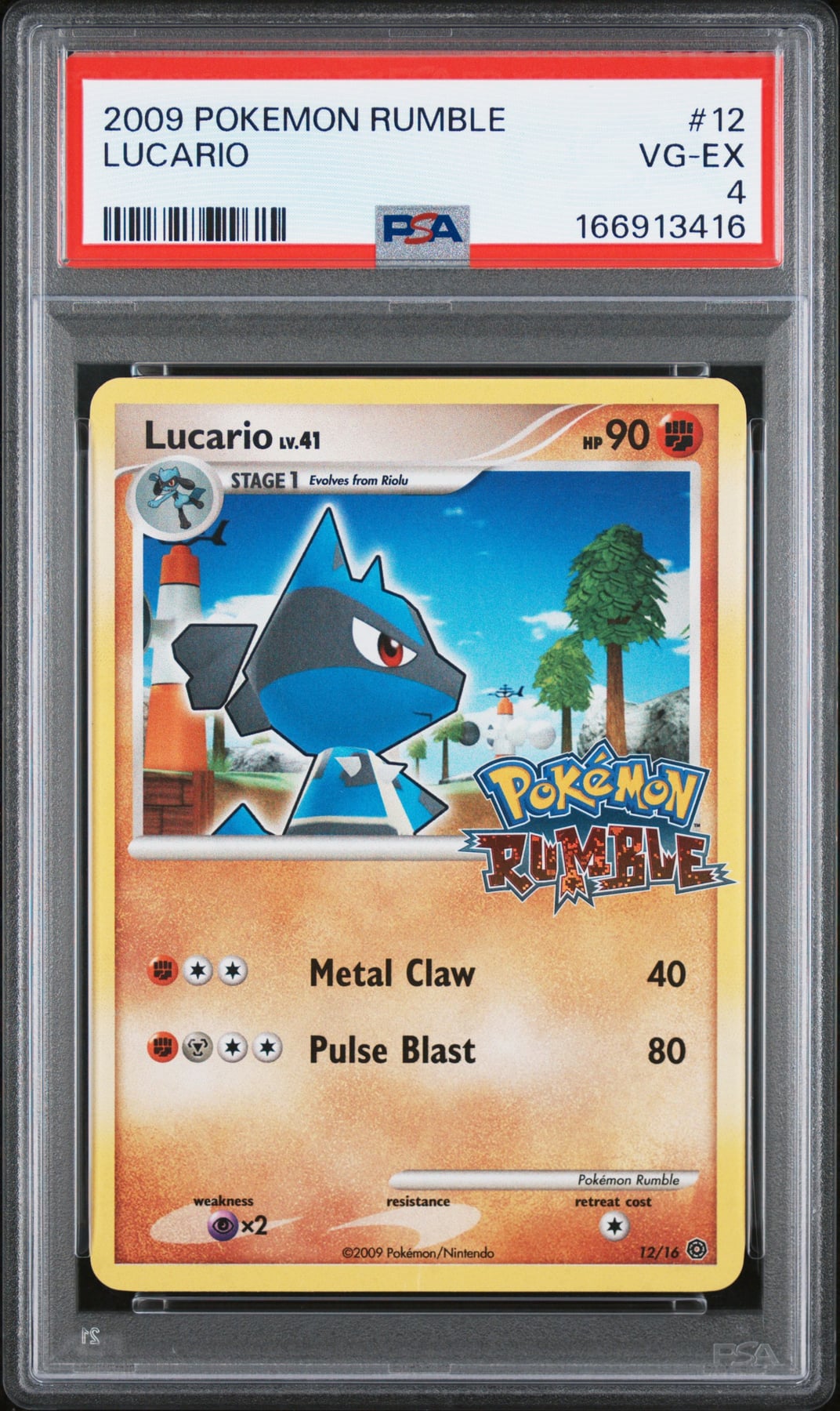 2009 Pokemon Rumble Lucario #12 PSA 4
