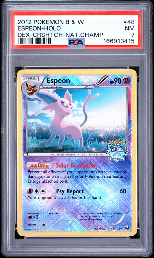 2012 Pokemon Black & White Dark Explorers Espeon-Holo #48 PSA 7