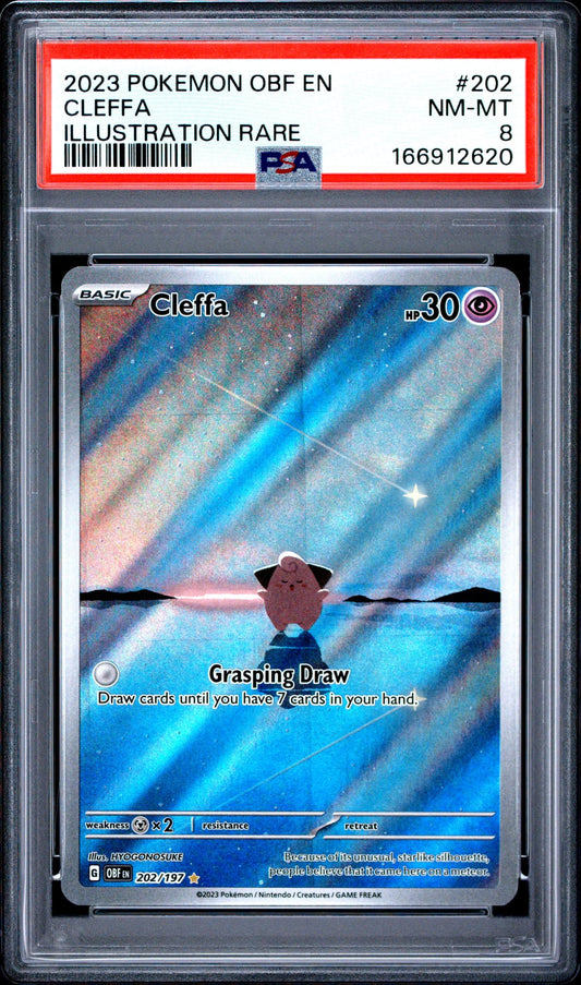 2023 Pokemon Obf En-Obsidian Flames Cleffa #202 PSA 8