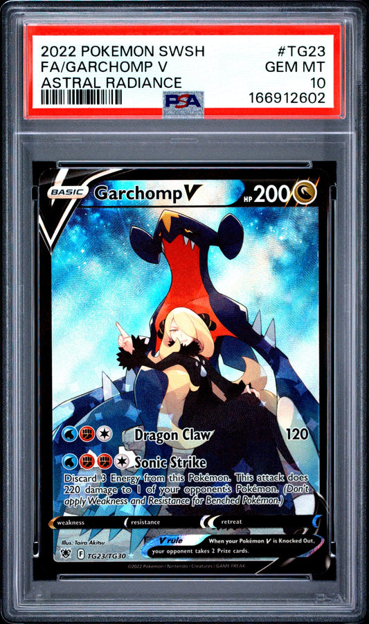 2022 Pokemon Sword & Shield Astral Radiance Fa/Garchomp V #TG23 PSA 10