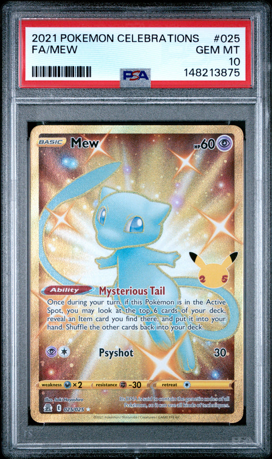 2021 Pokemon Celebrations Fa/Mew #025 PSA 10