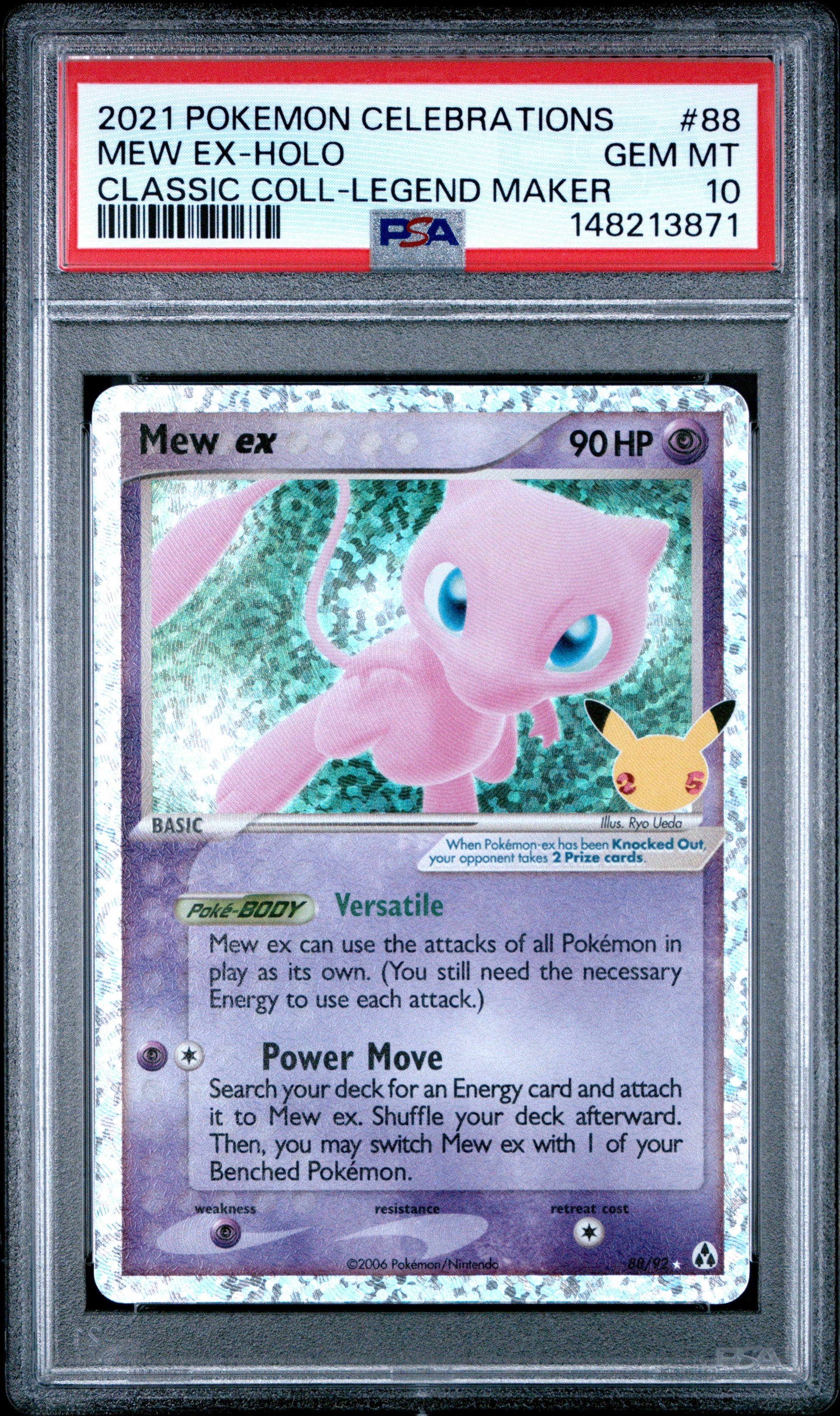 2021 Pokemon Celebrations Classic Collection Mew Ex-Holo #88 PSA 10