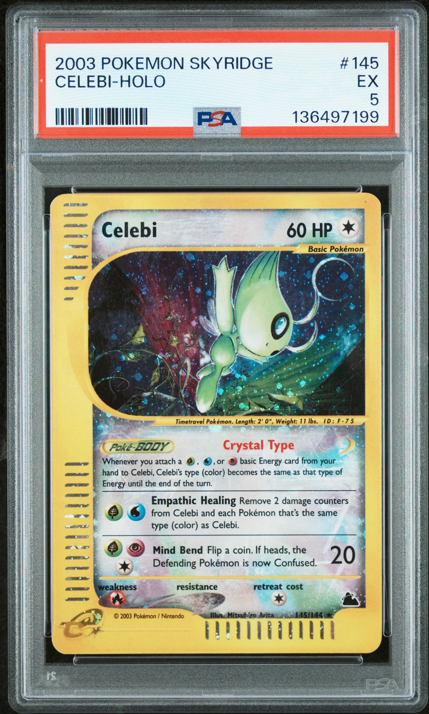 2003 Pokemon Skyridge Celebi-Holo #145 PSA 5