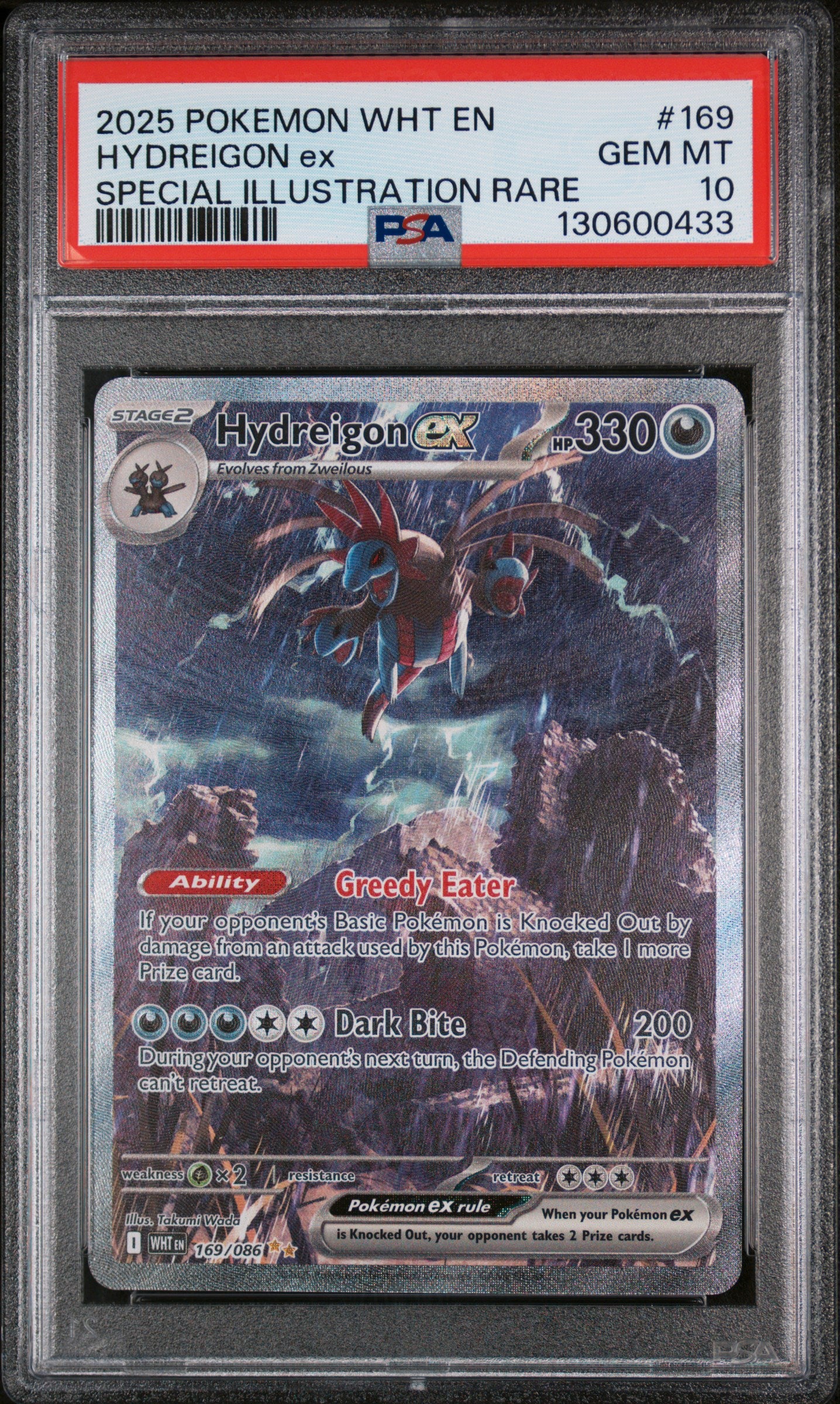 2025 Pokemon Wht En-White Flare Hydreigon Ex #169 PSA 10