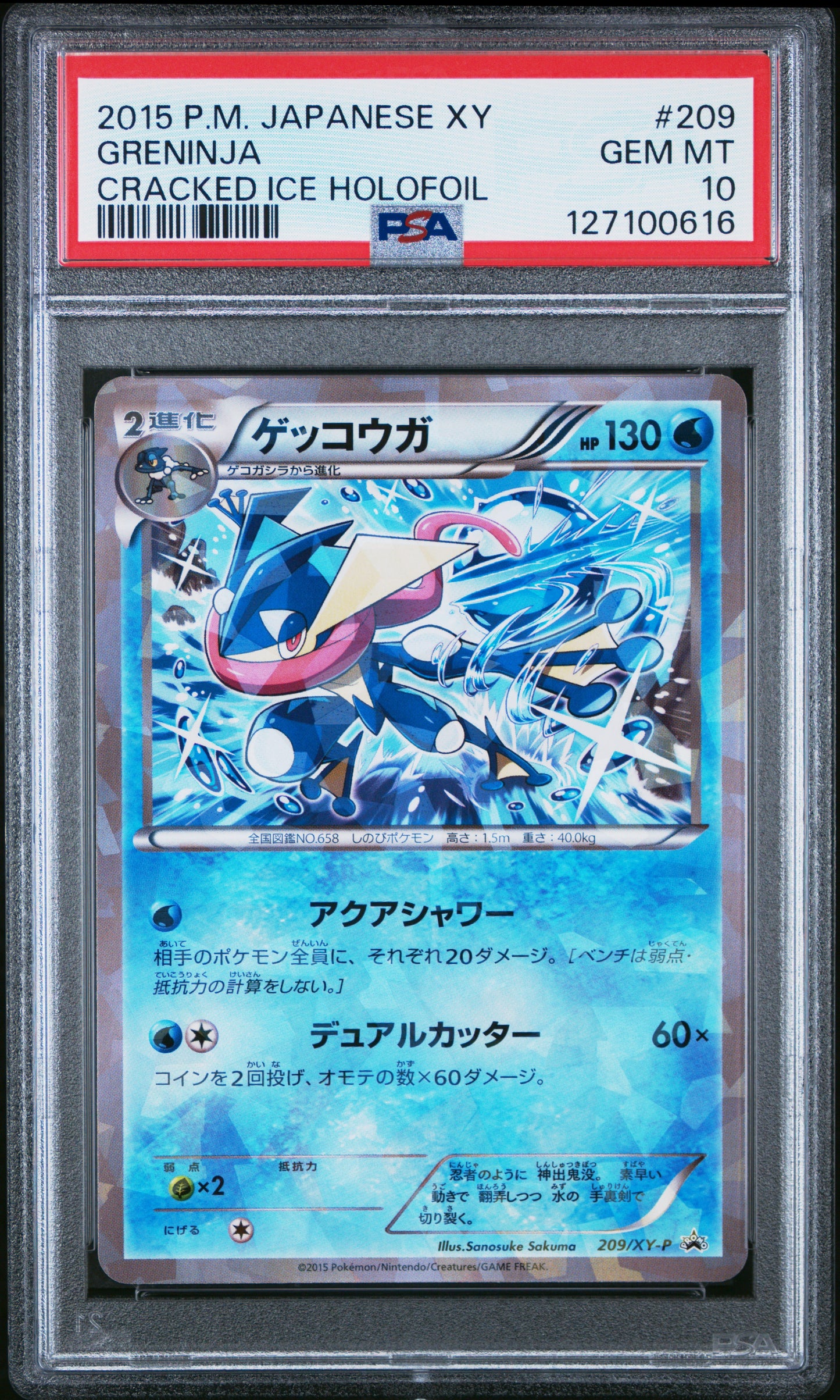 2015 Pokemon Japanese Xy Promo Greninja #209 PSA 10