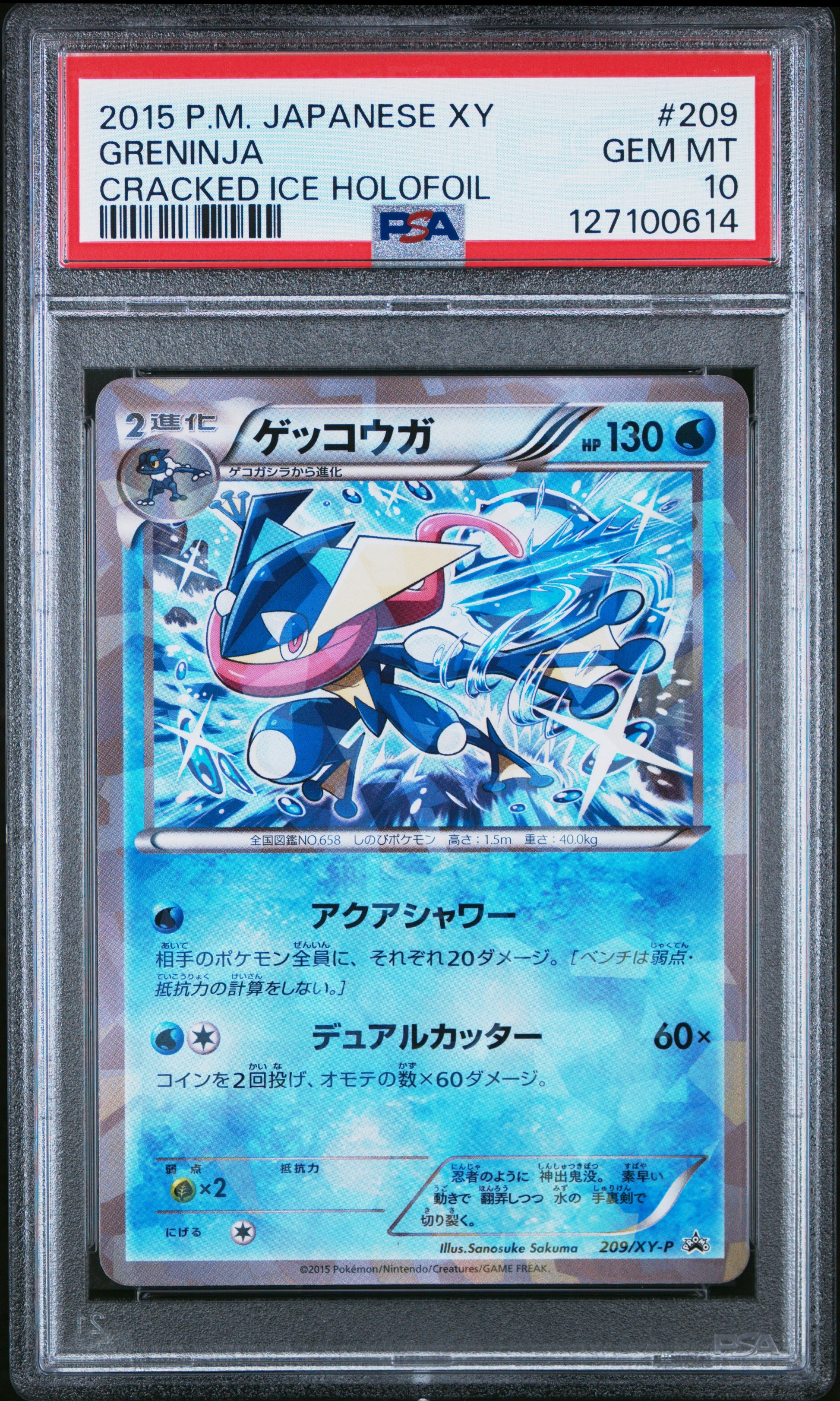 2015 Pokemon Japanese Xy Promo Greninja #209 PSA 10