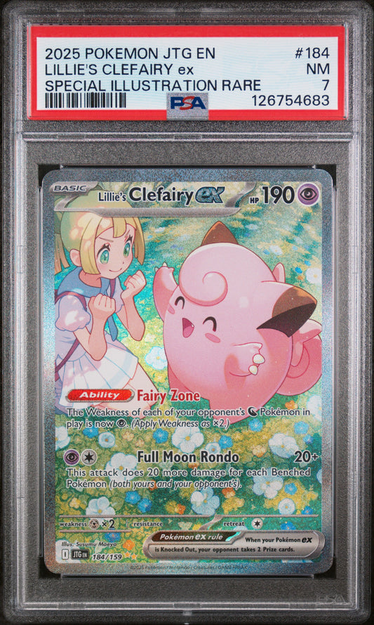 2025 Pokemon Jtg En-Journey Together Lillie'S Clefairy Ex #184 PSA 7