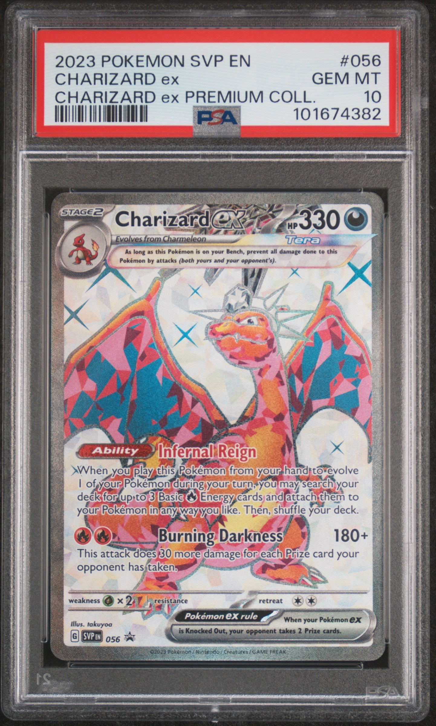 2023 Pokemon Svp En-Sv Black Star Promo Charizard Ex #056 PSA 10