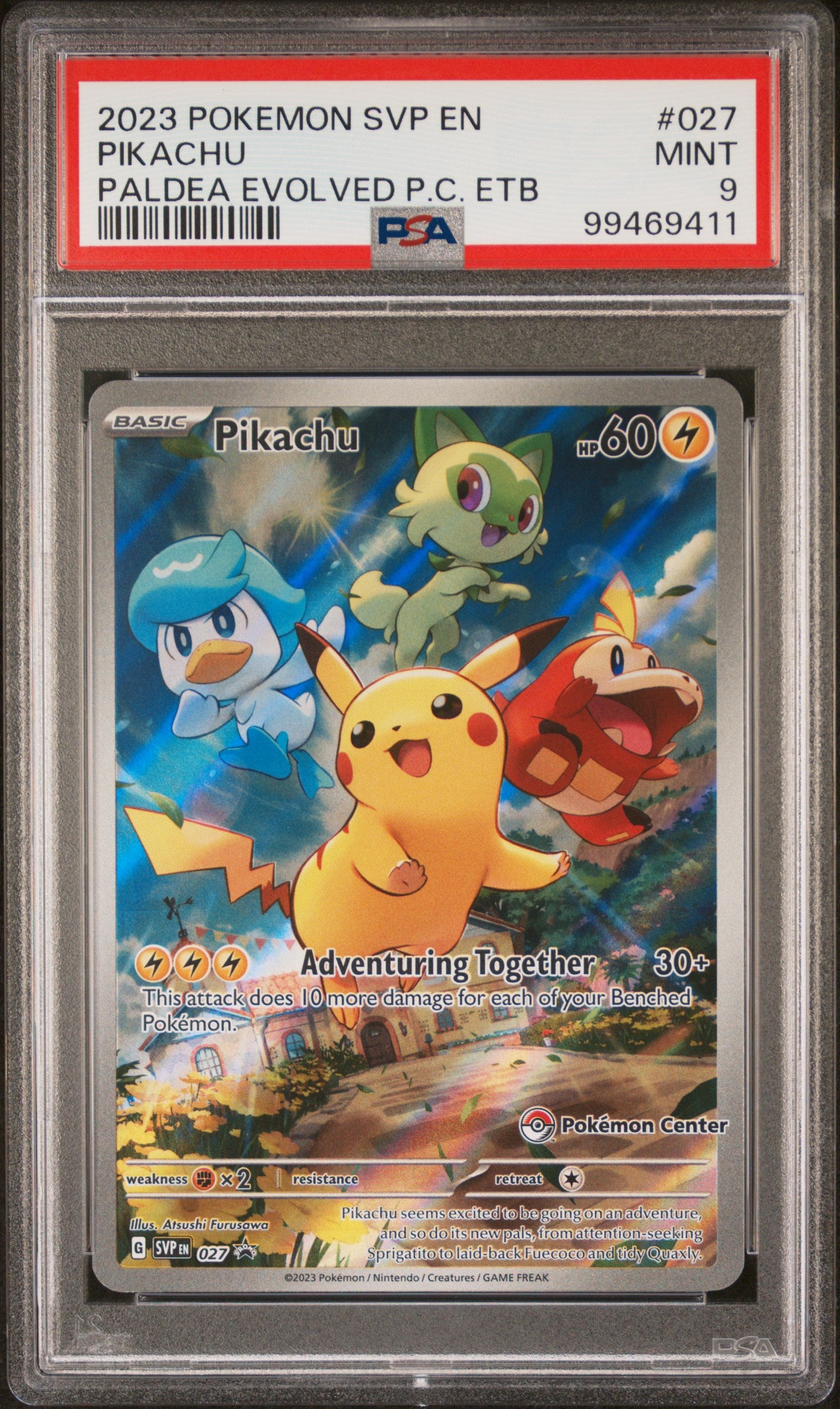 2023 Pokemon Svp En-Sv Black Star Promo Pikachu #027 PSA 9