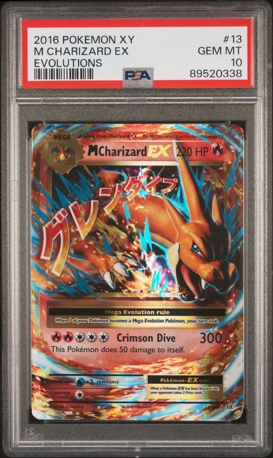 2016 Pokemon Xy Evolutions M Charizard Ex #13 PSA 10