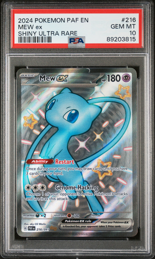 2024 Pokemon Paf En-Paldean Fates Mew Ex #216 PSA 10