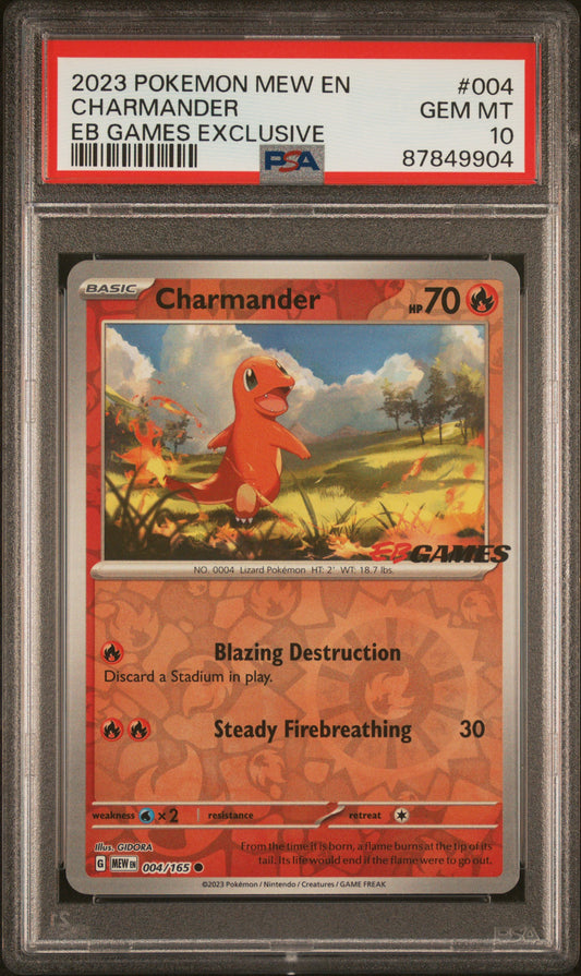 2023 Pokemon Mew En-151 Charmander #004 PSA 10