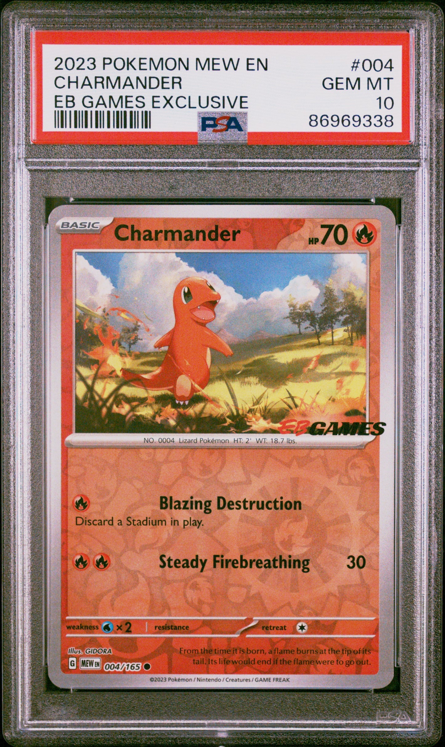 2023 Pokemon Mew En-151 Charmander #004 PSA 10