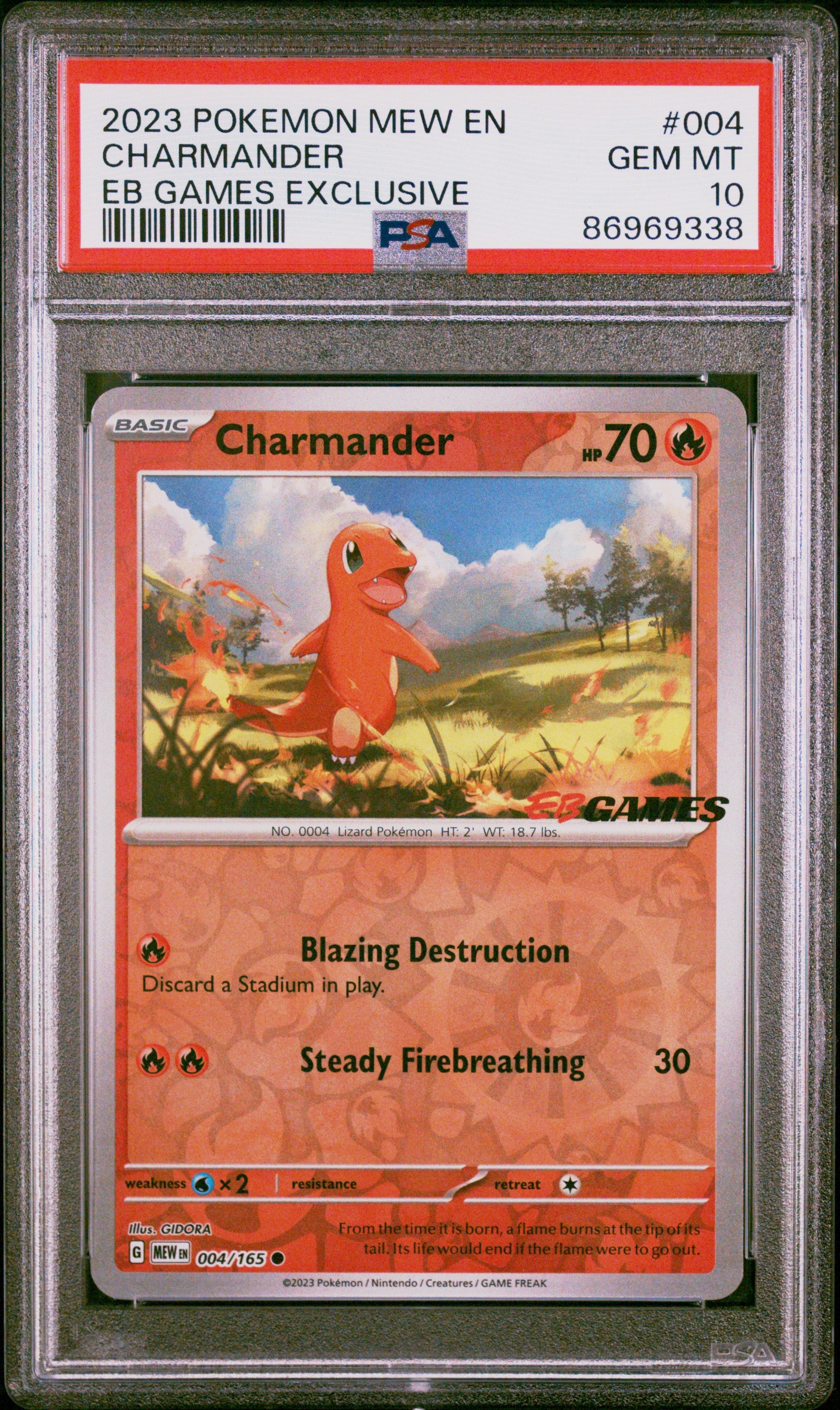 2023 Pokemon Mew En-151 Charmander #004 PSA 10