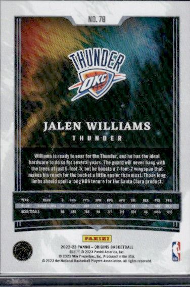 2022-23 Panini Origins #78 Jalen Williams RC